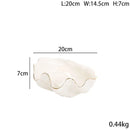 GobekUsa Gold Ceramic Seashell Bowl: Luxe Decorative Storage Tray for Candy, Fruit, Jewelry
