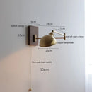 GobekUsa LED Pull Chain Wall Lamp - Modern Nordic Sconce for Bedroom & Living Room