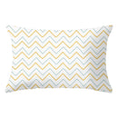 GobekUsa Geometric Striped Curved Rectangle Pillowcase - Yellow Blue Sofa Throw Pillows