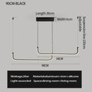 Modern Black Aluminum Linear LED Pendant Light