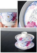 GobekUsa 350ml Ceramic Gaiwan Porcelain Tea Cup Set