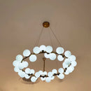 GobekUsa Glass Ball LED Chandelier Pendant for Living Dining Room