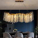 GobekUsa Gold Crystal Chandelier: Modern Luxury Hanging Branches, for Dining Kitchen Living Bedroom