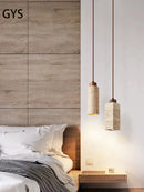 GobekUsa Japanese Style Yellow Stone Pendant Lamp for Bedroom, Restaurant, and Bar