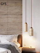 GobekUsa Japanese Style Yellow Cave Stone Pendant Lamp for Bedroom, Restaurant, Bar