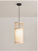GobekUsa Bamboo Wooden Pendant Lamp E27 - Small Bar Pendant Lights