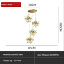 GobekUsa Leaf Sequin Ceiling Chandelier for Modern Living Room, Restaurant, Bar, or Dining Table