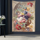 GobekUsa Court Style Floral Oil Painting Tapestry Wall Hanging Home Decor
