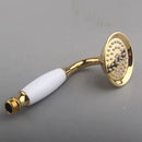 GobekUsa Antique Gold Handheld Shower Head with Holder and Plumbing Hose