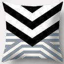 GobekUsa Grey Geometry Leaves Floral Stripes Plaids Print Lumbar Pillow Case
