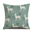 GobekUsa Deer Grid Line Pillowcase 45x45cm Nordic Linen Cushion Cover for Modern Home