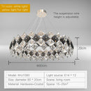 GobekUsa Crystal Chandelier: Postmodern Luxury Pendant for Living Room, Bedroom, and Restaurant