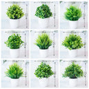 GobekUsa Artificial Mini Plant Bonsai Greening Potted Desktop Simulation Green Plant