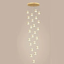 GobekUsa Gold Acrylic Chandelier - Modern Staircase LED Lighting