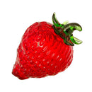 GobekUsa Glass Red Strawberry Figurine Crystal Fruit Miniature Ornament Decor