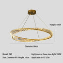 GobekUsa Crystal LED Chandelier: Elegant Irregular Ring Pendant Light for Modern Home Decor