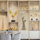 Abstract Gold Resin Statue Handicraft for Living Room, Office Desk Decor - GobekUsa