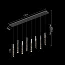 GobekUsa Crystal Column LED Chandelier: Luxury Pendant Lamp for Staircase, Modern Home Decor Lighting
