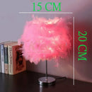 GobekUsa Crystal Feather LED Table Lamp for Bedroom, Study, & Living Room