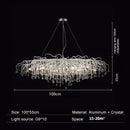 GobekUsa Crystal Water Drop Branch Chandelier: Luxury LED Lighting for Hall, Living Room, or Bar
