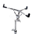 Extended Height Snare Drum Stand by GRIFFIN | Tall Adjustable Height Snare Stand For Practice Pad | Concert Stand Up Drum Mount Holder With Basket Clamp | Double Braced Percussion Chrome Drum Hardware