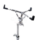 2-PACK- Concert Stand Up Snare Drum Stands by GRIFFIN | Tall Adjustable Chrome Height Stand For Drummers Percussion Practice Pads & Drums | Extended Height Drum Hardware Mount Holder With Basket Clamp