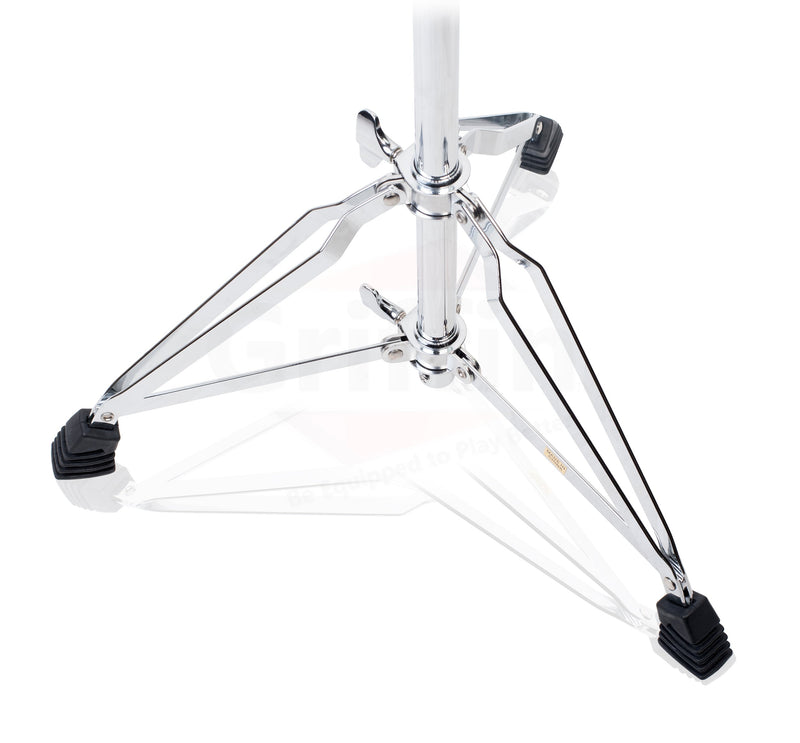 2-PACK- Concert Stand Up Snare Drum Stands by GRIFFIN | Tall Adjustable Chrome Height Stand For Drummers Percussion Practice Pads & Drums | Extended Height Drum Hardware Mount Holder With Basket Clamp