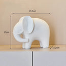 GobekUsa Elephant Resin Statue - Nordic Style Home Office Decor Sculpture