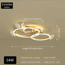 GobekUsa Gold Butterfly LED Round Ceiling Chandelier for Living Room and Bedroom