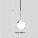 GobekUsa Gold Ring Glass Ball Pendant Light Fixture for Bedroom Living Room.