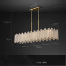 GobekUsa Art Deco Golden Copper Glass Chandelier LED Lighting Fixture