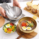 GobekUsa Stainless Steel Mixing Bowls Set for Soup Salad Noodle Ramen Rice