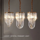 GobekUsa Black Stainless Steel Crystal Glass Ceiling Chandelier - LED Dimmable Luxury Nordic Light