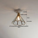 GobekUsa Ceramic LED Ceiling Light Creamy White Nordic Indoor Lighting Fixture