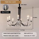 GobekUsa Black Metal Led Candle Chandelier Pendant Lights for Chic Home Decor