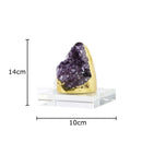 GobekUsa Amethyst Crystal Base Desk Ornament for Room Aesthetics