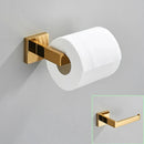 GobekUsa Brushed Gold Bathroom Hardware Set Stainless Steel Towel Bar Robe Hook Toilet Paper Holder