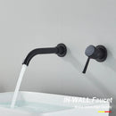 GobekUsa Gold Brass Bathroom Faucet with Modern Lever Handle, Wall Mount Sink Tap