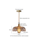 GobekUsa Glass LED Hanging Lamp | Minimalist Copper Pendant Light