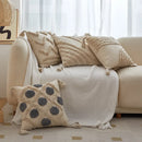 GobekUsa Geometric Tufted Tassel Cushion Cover 30x50cm/45x45cm