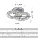 GobekUsa Crystal Chandelier for Home Hotel Decor, Modern LED Ceiling Light Fixture