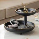 GobekUsa Double-Layer Coffee Table Tray: Stylish Storage Box for Cosmetics, Keys, and Decor