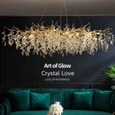 GobekUsa Crystal Pendant Chandelier for Luxury Dining Living Room LED Lighting