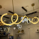 GobekUsa Gold Black LED Chandelier Modern Minimalist Pendant for Home Decor Lighting