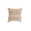 GobekUsa Geometric Tufted Cushion Cover with Handmade Tassels & Patchwork