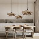 GobekUsa Hemp Rope Ceiling Chandelier, Nordic Minimalist LED Pendant Lights for Dining Room