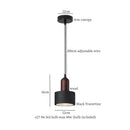 GobekUsa Black Travertine Pendant Light: Nordic Modern LED Hanging Lamp for Living Room & Bedroom