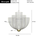 GobekUsa Geometric Iron Chandelier | Nordic Loft Pendant Light Fixture