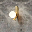 GobekUsa Glass Ball LED Wall Sconce, Elegant Indoors Lighting for Bedroom & Living Room