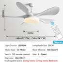 GobekUsa 58" Modern LED Ceiling Fan Light Strong Winds for Living Room & Restaurant